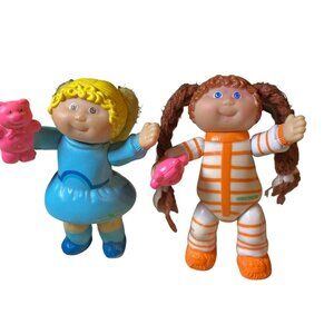 Cabbage Patch Kid  Miniature Figures with Teddy Bears- set of 2 Custom Lot